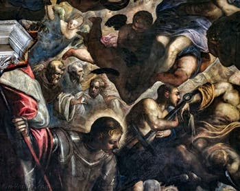 Le Paradis de Tintoret, saint Georges et saint Laurent, au Palais des Doges de Venise