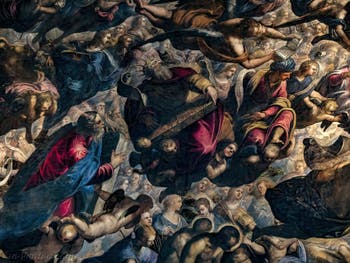 Tintorettos Paradies, Moses und die Gesetzestafeln, König David und König Salomon, im Dogenpalast von Venedig