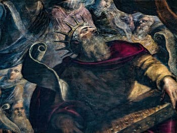 Tintorettos Paradies, König David von Israel mit einer Zither, im Dogenpalast in Venedig