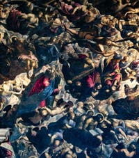 Le Paradis de Tintoret, saint Jean-Baptiste, Moïse, les rois David et Salomon,  au Palais des Doges de Venise