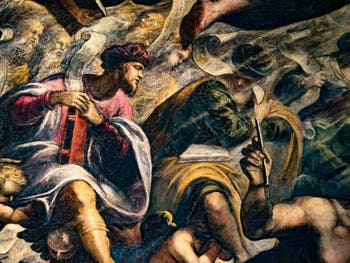 Le Paradis de Tintoret, les prophètes Isaie et Amos, au Palais des Doges de Venise