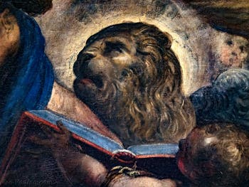 Le Paradis de Tintoret, le lion de Saint-Marc, au Palais des Doges de Venise