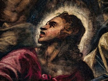 Le Paradis de Tintoret, saint Jean Évangéliste, au Palais des Doges de Venise