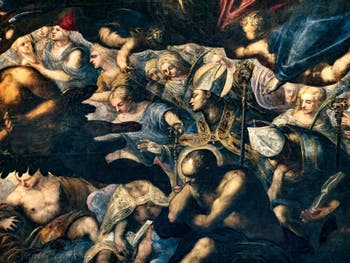 Le Paradis de Tintoret, anges et Saints du Paradis, au Palais des Doges de Venise