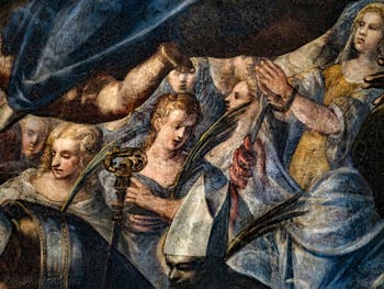 Tintorettos Paradies, die heilige Christina und die Märtyrerinnen, im Dogenpalast in Venedig