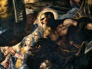 Tintorettos Paradies, der heilige Paulus und sein Schwert, im Dogenpalast in Venedig