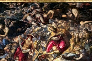 Tintorettos Paradies, St. Hieronymus, St. Gregor, St. Augustinus, im Dogenpalast in Venedig
