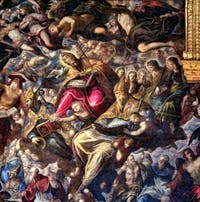 Tintorettos Paradies, St. Hieronymus, St. Gregor der Große, St. Augustinus, im Dogenpalast in Venedig