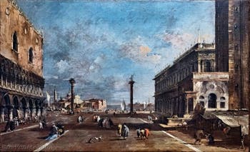 Francesco Guardi, Vue de la Piazzetta San Marco et San Giorgio Maggiore, Galerie Franchetti Ca' d'Oro à Venise en Italie