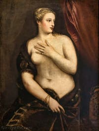 Titian, Venus in the Mirror at the Franchetti Gallery of the Ca' d'Oro in Venice, Italy