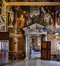Salle du Collège, le Tintoret, le Doge Andrea Gritti est présenté à la Vierge par saint Marc, Palais des Doges de Venise