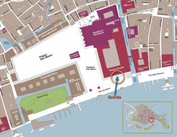 Plan de Situation du Palais des Doges à Venise Italie