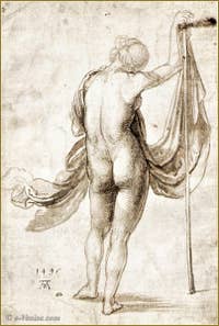 Albrecht Dürer - Académie de Femme 1495.