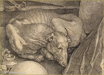 Albrecht Dürer - La Mélancolie 1514 détail.