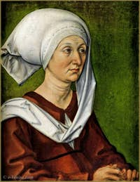 Albrecht Dürer - Portrait de sa mère, Barbara Dürer Holper 1490.