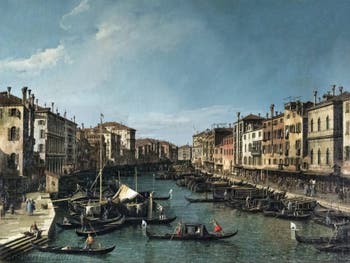 Canaletto, Der Canal Grande von der Rialtobrücke zur Ca' Foscari in Venedig gesehen, Nationalgalerie Barberini in Rom