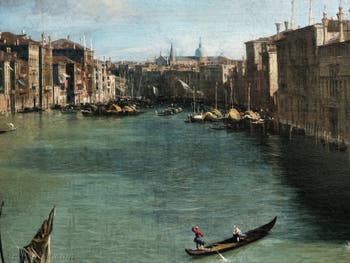 Canaletto, Le Grand Canal vu du palais Balbi jusqu’au pont du Rialto, à la Ca' Rezzonico à Venise