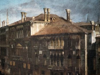 Canaletto, Le Grand Canal vu du palais Balbi jusqu’au pont du Rialto, cheminées et palais du Grand Canal, à la Ca' Rezzonico à Venise