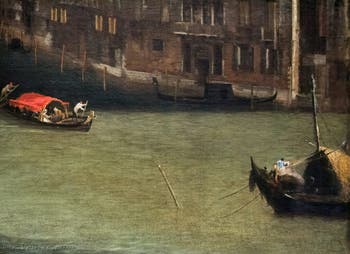 Canaletto, Le Grand Canal vu du palais Balbi jusqu’au pont du Rialto, bateaux sur le Grand Canal, à la Ca' Rezzonico à Venise