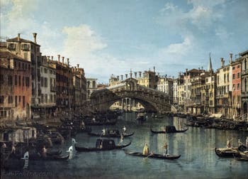 Canaletto, Le Grand Canal de Venise et le Pont du Rialto vu du Sud, Galerie Nationale Barberini à Rome
