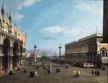 Canaletto, Die Piazzetta mit dem Markusdom und der Biblioteca Marciana, Nationalgalerie Barberini in Rom
