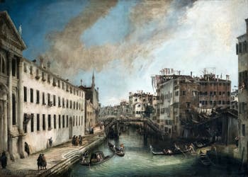 Canaletto, La Vue du Rio dei Mendicanti à la Ca' Rezzonico à Venise