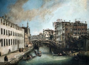 Canaletto, La Vue du Rio dei Mendicanti à la Ca' Rezzonico à Venise