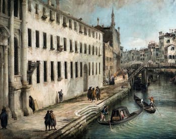 Canaletto, La Vue du Rio dei Mendicanti, la Fondamenta dei Mendicanti, à la Ca' Rezzonico à Venise
