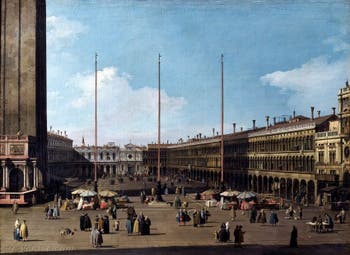 Canaletto, Der Markusdom und die Prokuratien von der Basilika aus gesehen, Nationalgalerie Barberini in Rom