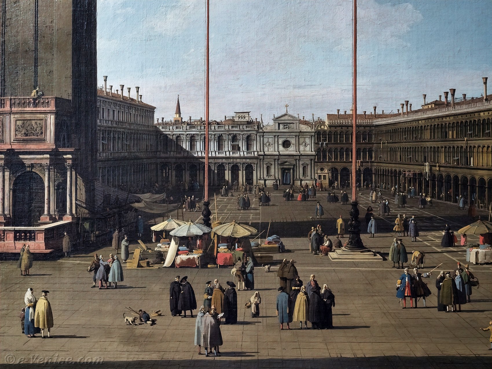 Canaletto Place Saint Marc Procuraties Depuis La Basilique