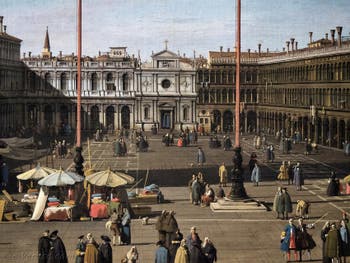 Canaletto, Der St Markusdom und die Prokuratien von der Basilika aus gesehen, Nationalgalerie Barberini in Rom