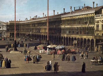 Canaletto, Der Markusdom und die Prokuratien von der Basilika aus gesehen, Nationalgalerie Barberini in Rom