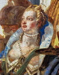 Giambattista Tiepolo, Antoine et Cléopâtre, portrait de Cléopâtre au Palazzo Labia dans le Cannaregio à Venise