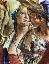 Giambattista Tiepolo, Antoine et Cléopâtre, Palazzo Labia, figures de femmes