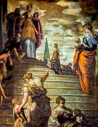 Tintoretto, Die Darstellung der Jungfrau Maria im Tempel in der Kirche Madonna dell'Orto in Venedig.