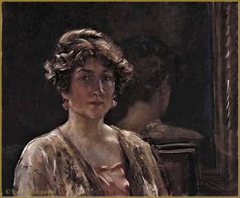 Portrait d'Henriette Fortuny au miroir 1930