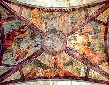The frescoes of the Rialto Vecchio o Parangon in Venice