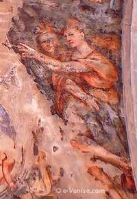 The 1522 frescoes of the Rialto Vecchio o Parangon in Venice