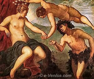 Tintoret Ariane, Vénus et Bacchus