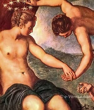 Tintoret Ariane Vénus et Bacchus