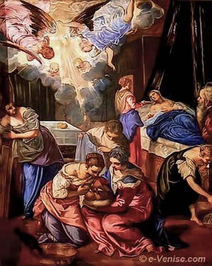 Naissance de Baptiste (1563) par Le Tintoret