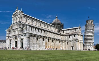 La cathédrale et la tour de Pise en Italie