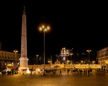 La Piazza del Popolo, la place du peuple et son obélisque à Rome en Italie