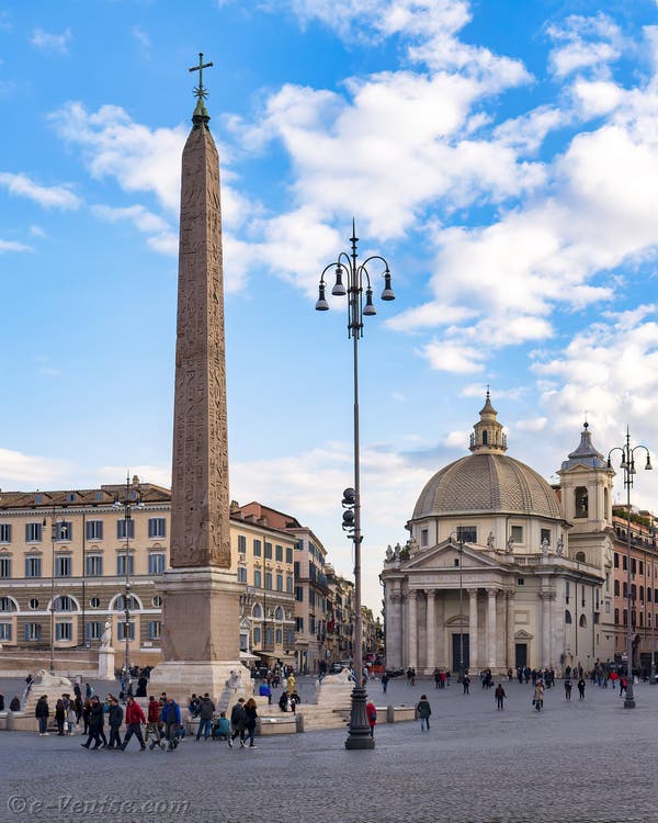 La Piazza del Popolo, la place du Peuple son obélisque Rome La Piazza del Popolo, la place du Peuple son obélisque Rome