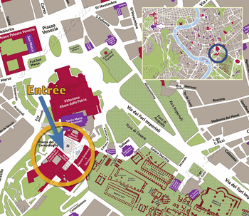 Plan de Situation du Musées du Capitole à Rome Italie
