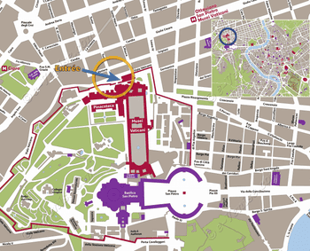 Plan de Situation des Musées du Vatican à Rome Italie
