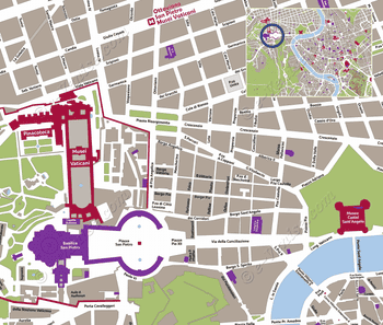 Plan de Situation du Place Saint-Pierre à Rome Italie