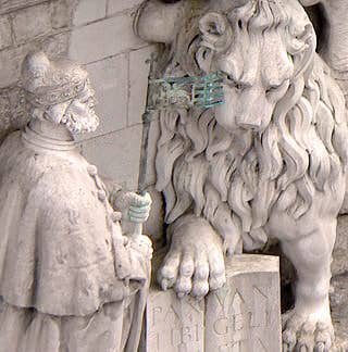 Le doge Andrea Gritti à genoux devant le lion de Saint-Marc - Palais des Doges