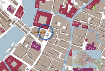 Plan de Situation à Venise du Cabinet du Dentiste Filipppo Stefani