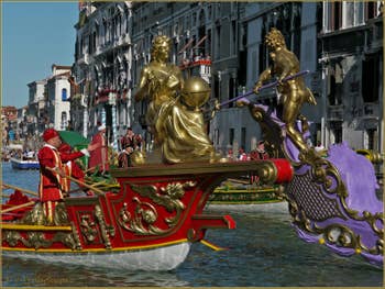 Regata Storica, the Venice Historic Regatta, the boats of the Historic Procession